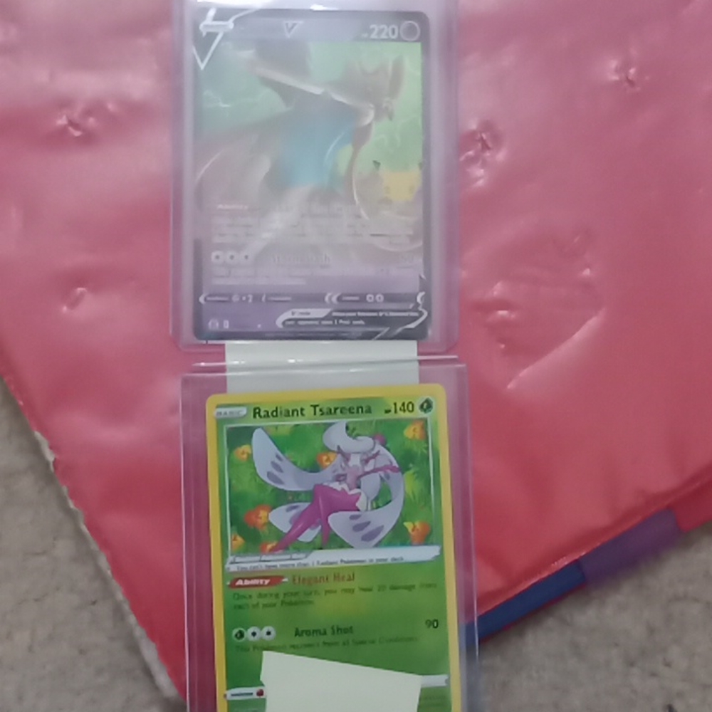 Pokemon zacian v and radiant tsareena
